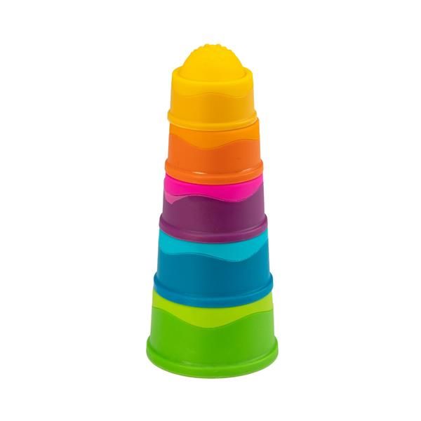 Пірамідка тактильна Чашки Fat Brain Toys dimpl stack (F293ML) kidis_13680 фото