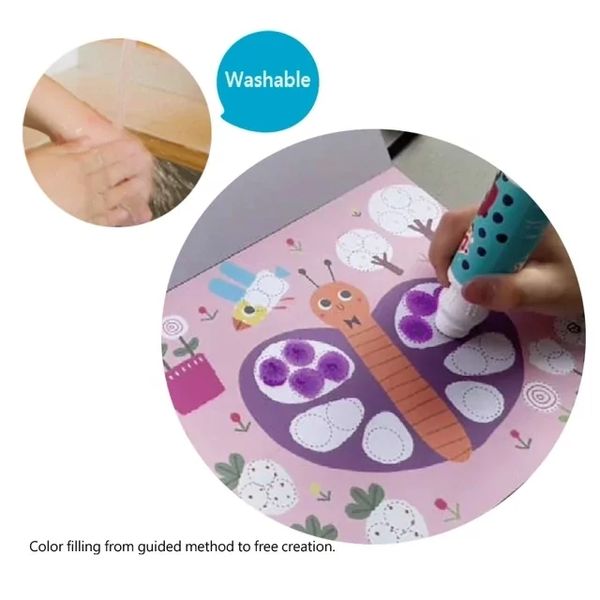 Набір для малювання Tookyland крапковий живопис для малюків 6 кольорів 900275 фото