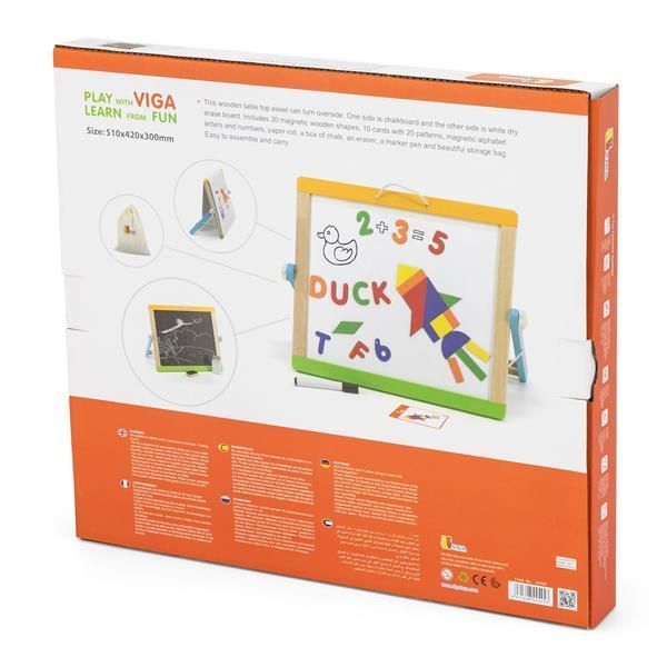 Дошка магнітно-маркерна Viga Toys на підставці (44545) kidis_13073 фото