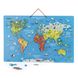 Магнітний пазл Viga Toys Карта світу з маркерной дошкою українською мовою (44508) kidis_11835 фото 1