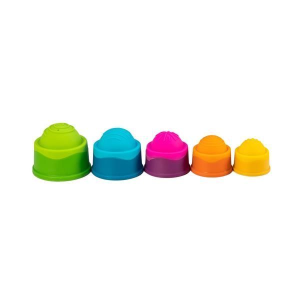 Пірамідка тактильна Чашки Fat Brain Toys dimpl stack (F293ML) kidis_13680 фото