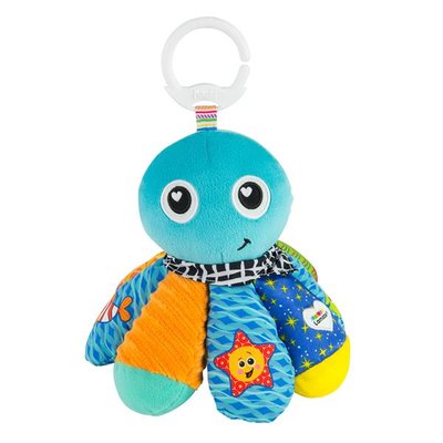 М'яка іграшка-підвіска Lamaze Восьминіг із пискавкою і дзеркальцем (L27514) kidis_14213 фото