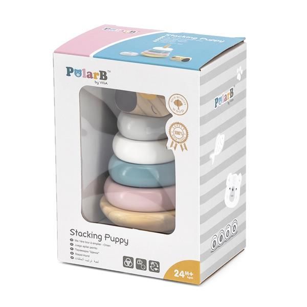 Дерев'яна пірамідка Viga Toys PolarB Собачка неваляшка (44042) kidis_9100 фото