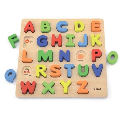 Дерев'яний пазл Viga Toys Англійський алфавіт великі літери (50124) kidis_2046 фото
