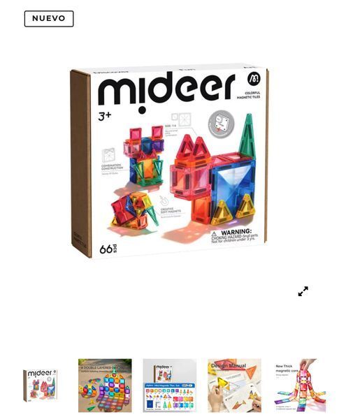 Магнітний конструктор на 66 ел Mideer 1506 фото