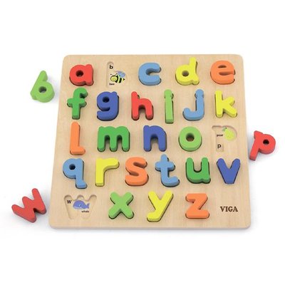 Дерев'яний пазл Viga Toys Англійський алфавіт малі літери (50125) kidis_2330 фото