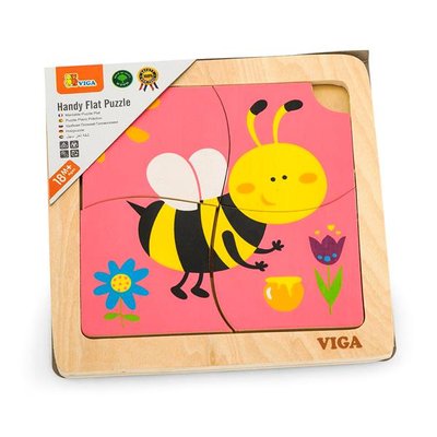 Дерев'яний міні-пазл Viga Toys Бджілка, 4 ел. (50138) kidis_505 фото