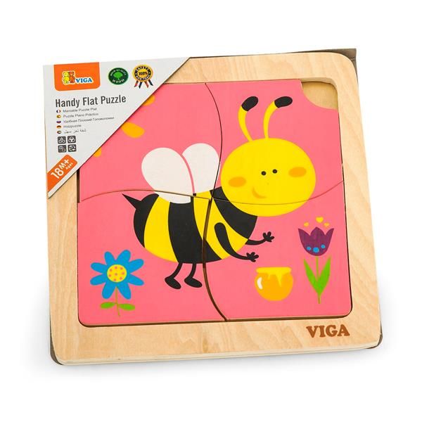 Дерев'яний міні-пазл Viga Toys Бджілка, 4 ел. (50138) kidis_505 фото