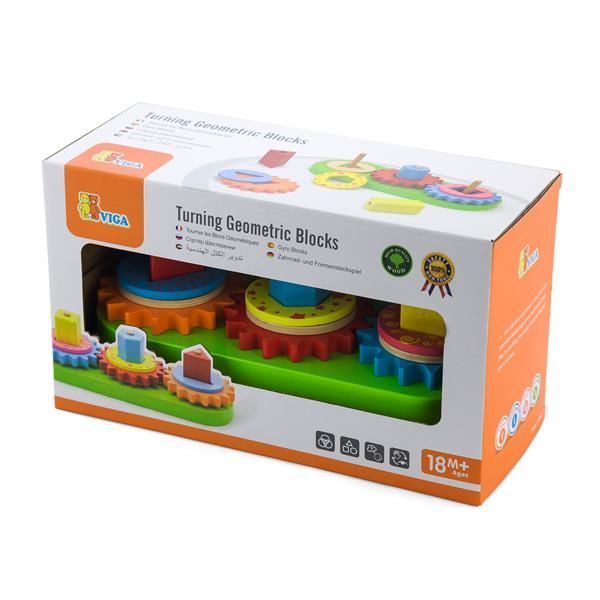 Дерев'яна пірамідка Viga Toys Шестерінки (59611) kidis_845 фото