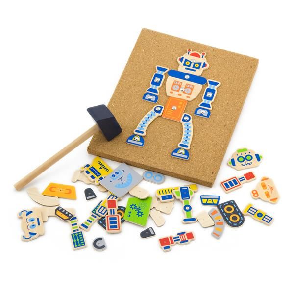 Набір для творчості Viga Toys Дерев'яна аплікація Робот (50335) kidis_79225 фото
