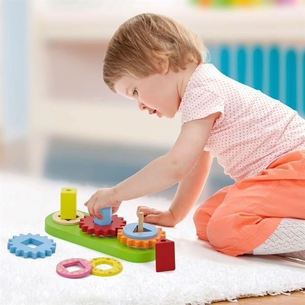 Дерев'яна пірамідка Viga Toys Шестерінки (59611) kidis_845 фото