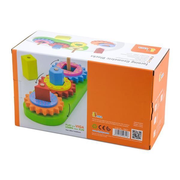 Дерев'яна пірамідка Viga Toys Шестерінки (59611) kidis_845 фото