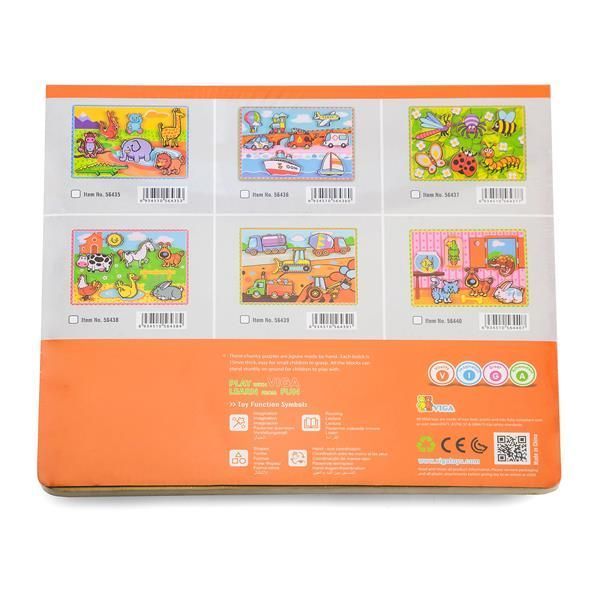 Дерев'яна рамка-вкладиш Viga Toys Домашні вихованці (56440) kidis_955 фото