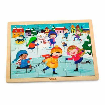 Дерев'яний пазл Viga Toys Времена года: зима, 24 ел. (51272) kidis_528 фото