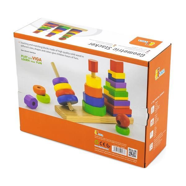 Набір дерев'яних пірамідок Viga Toys Три фігури (50567) kidis_426 фото