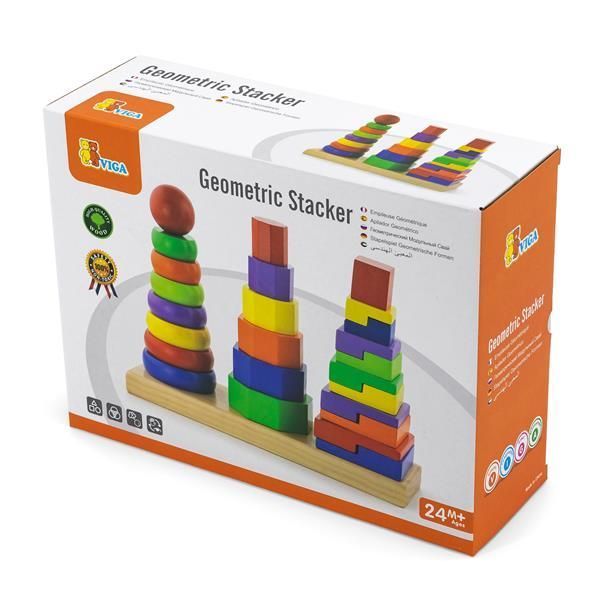Набір дерев'яних пірамідок Viga Toys Три фігури (50567) kidis_426 фото