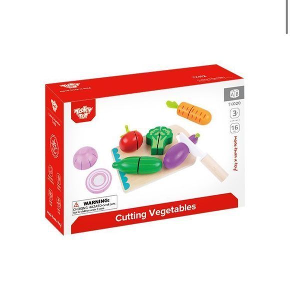 Деревʼяний ігровий набір &laquo;розрізані ОВОЧІ&raquo; TookyToy  10946 фото