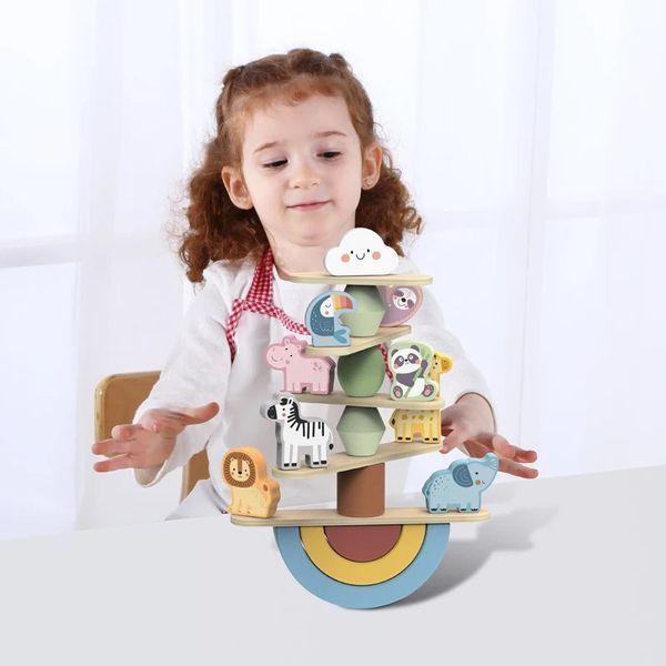 Дерев'яний балансир Зоопарк Tooky Toy 100851 фото