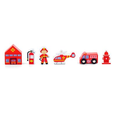 Набір для залізниці Viga Toys Пожежна станція (50815) kidis_829 фото