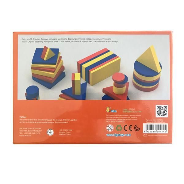 Навчальний набір Viga Toys Логічні блоки Дьєнеша (56164U) kidis_2053 фото