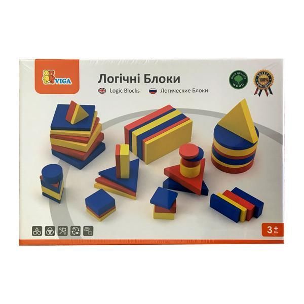Навчальний набір Viga Toys Логічні блоки Дьєнеша (56164U) kidis_2053 фото