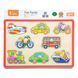 Дерев'яна рамка-вкладиш Viga Toys Кольоровий транспорт (50016) kidis_577 фото 2