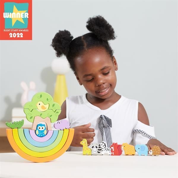 Дерев'яна гра-баланс Viga Toys Веселка (44590) kidis_14338 фото