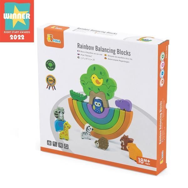 Дерев'яна гра-баланс Viga Toys Веселка (44590) kidis_14338 фото