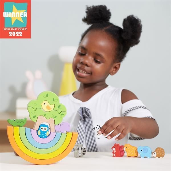 Дерев'яна гра-баланс Viga Toys Веселка (44590) kidis_14338 фото