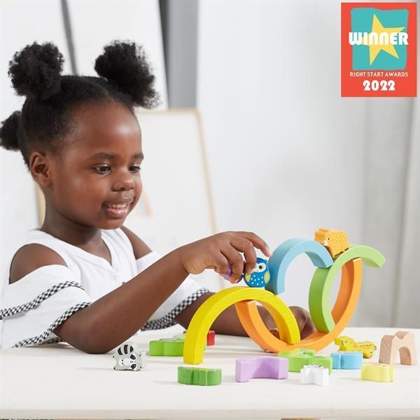 Дерев'яна гра-баланс Viga Toys Веселка (44590) kidis_14338 фото