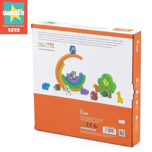 Дерев'яна гра-баланс Viga Toys Веселка (44590) kidis_14338 фото