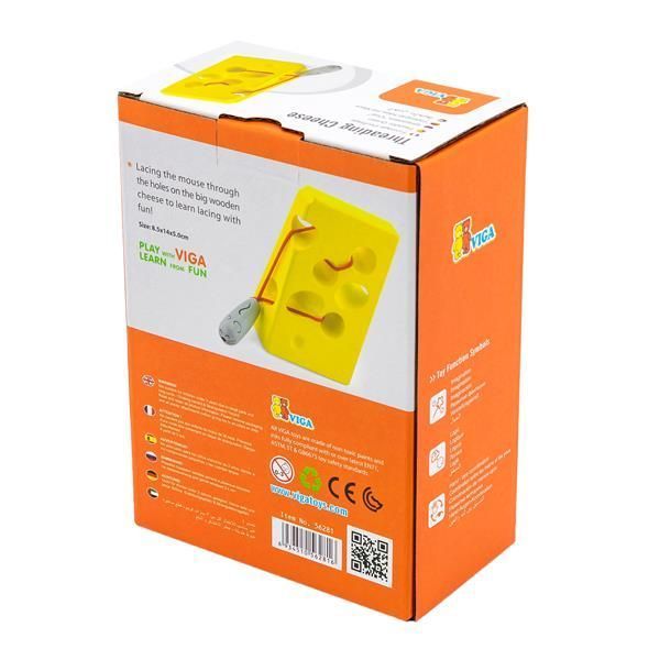 Дерев'яна шнурівка Viga Toys Сир (56281) kidis_2023 фото