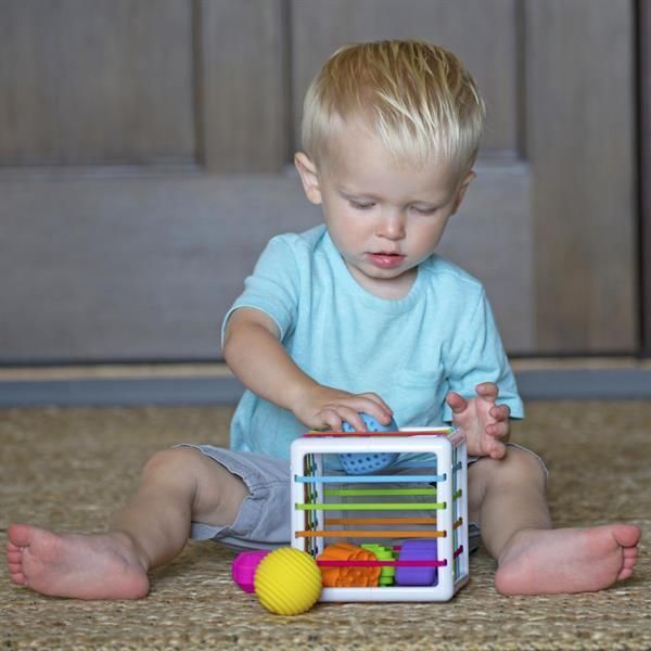 Сортер-куб зі стінками-шнурочками Fat Brain Toys InnyBin (F251ML) kidis_13669 фото