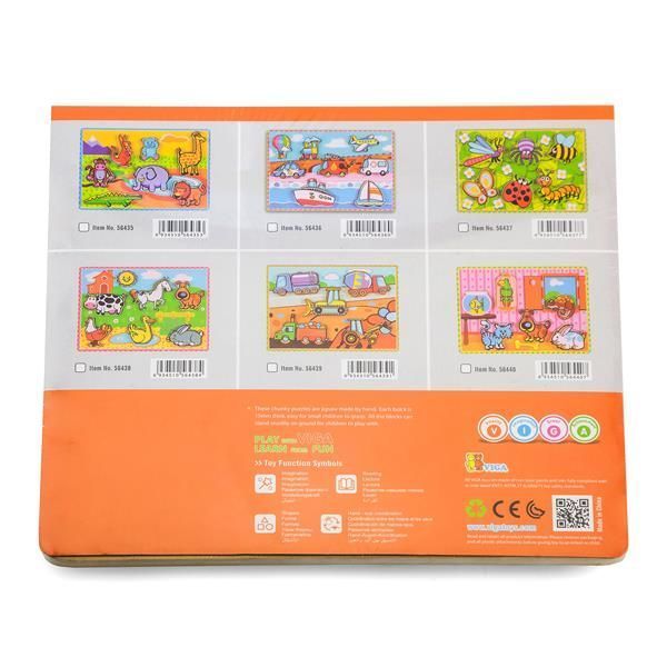 Дерев'яна рамка-вкладиш Viga Toys Комахи (56437) kidis_529 фото