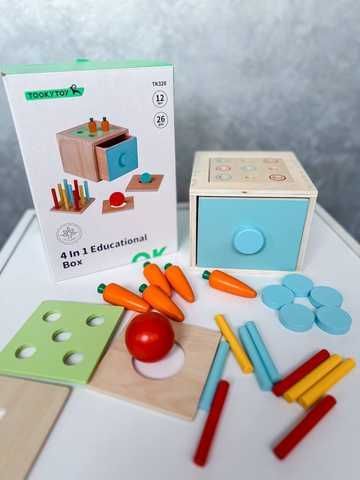 Купити Навчальний бокс 4 в 1 Монтессорі від Tookytoy 10685 в