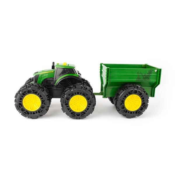 Іграшковий трактор John Deere Kids Monster Treads із причепом і великими колесами (47353) kidis_14114 фото