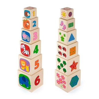 Дерев'яні кубики-пірамідка Viga Toys з цифрами (50392) kidis_913 фото