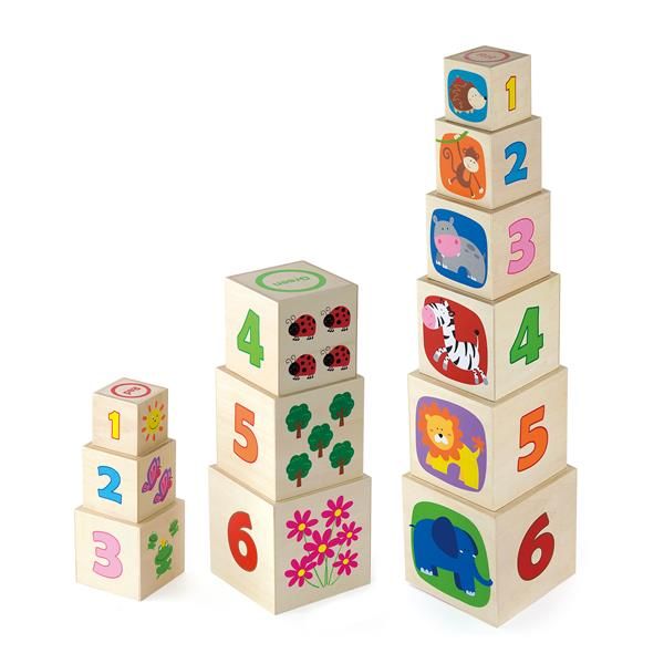 Дерев'яні кубики-пірамідка Viga Toys з цифрами (50392) kidis_913 фото