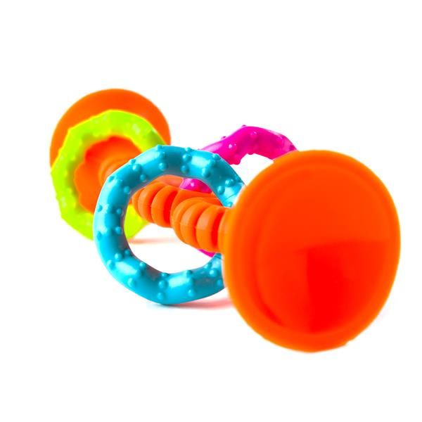 Прорізувач-брязкальце на присосках Fat Brain Toys pipSquigz Loops помаранчевий (F165ML) kidis_13634 фото