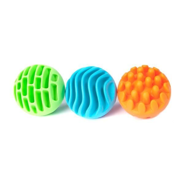 Прорізувач-брязкальце Сенсорні кулі Fat Brain Toys Sensory Rollers 3 шт. (F161ML) kidis_13633 фото