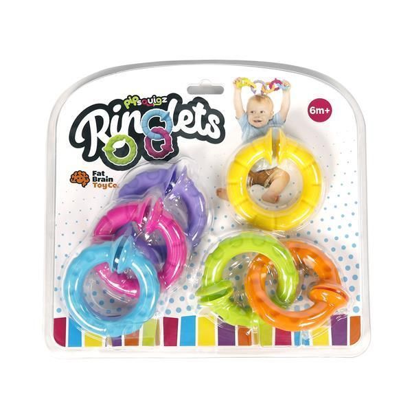 Набір прорізувачів для зубів Гнучкі колечка Fat Brain Toys pipSquigz Ringlets (F250ML) kidis_13668 фото