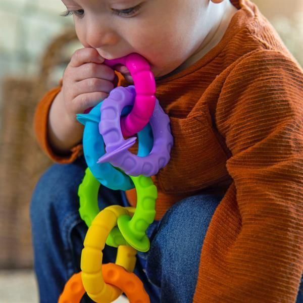 Набір прорізувачів для зубів Гнучкі колечка Fat Brain Toys pipSquigz Ringlets (F250ML) kidis_13668 фото