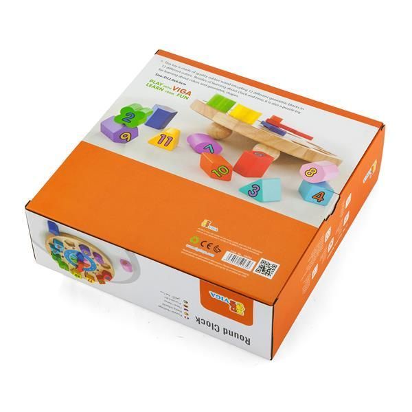 Дерев'яний пазл-сортер Viga Toys Годинник (59235) kidis_9535 фото