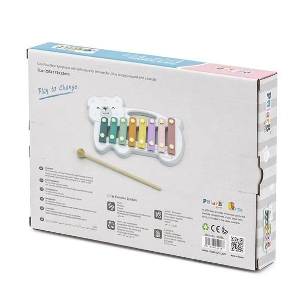 Музична іграшка Viga Toys PolarB Ксилофон-ведмедик (44026) kidis_9091 фото