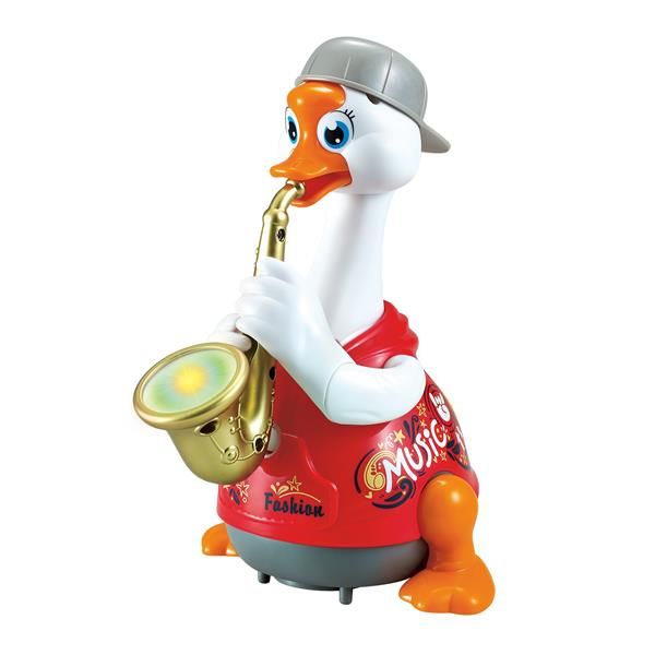 Інтерактивна музична іграшка Hola Toys Гусак-саксофоніст, червоний (6111-red) kidis_13600 фото
