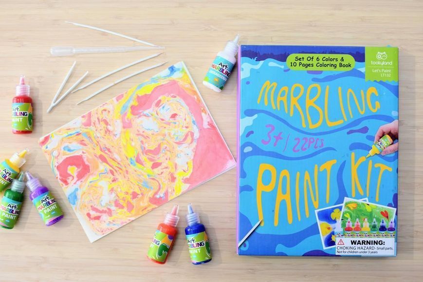 Tookyland Набір для малювання на воді Marbling Kit. Набір для марморирования 100124 фото