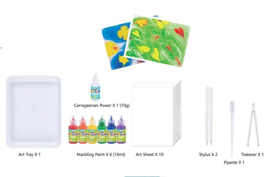 Tookyland Набір для малювання на воді Marbling Kit. Набір для марморирования 100124 фото