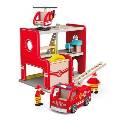 Дерев'яний ігровий набір Viga Toys Пожежна станція (50828) kidis_1180 фото