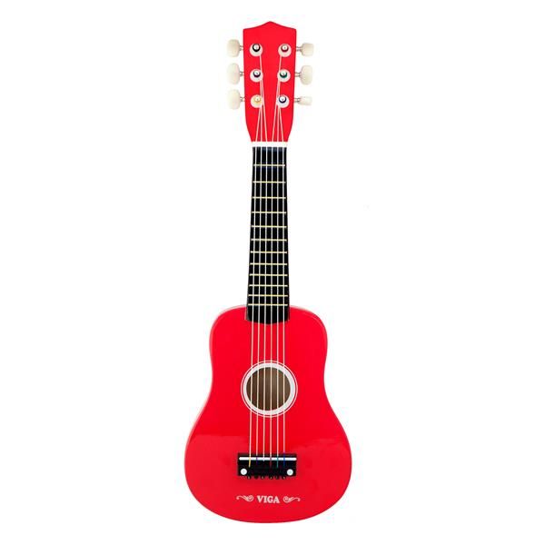 Музична іграшка Viga Toys Гітара червоний (50691) kidis_851 фото