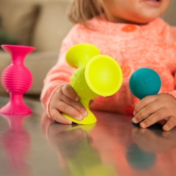 Набір сенсорних брязкалець Fat Brain Toys pipSquigz 3 шт. (F089ML) kidis_13613 фото